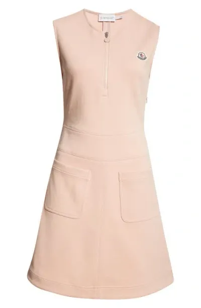 Moncler Mini Shift Dress In Pink