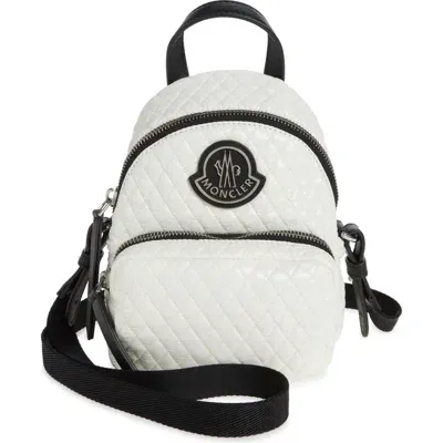 Moncler Small Kilia Quilted Nylon Crossbody Bag In White