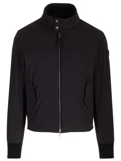 Moncler Stretch Nylon Jacket In Black