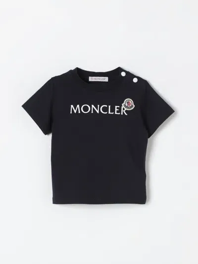 Moncler Babies' T-shirt  Kids Color Blue In Black