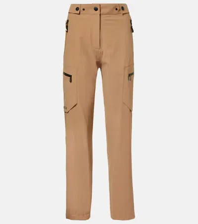 Moncler Technical Straight Pants In Beige