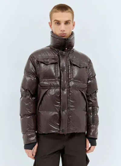 Moncler Tecka Shirt Jacket In Brown