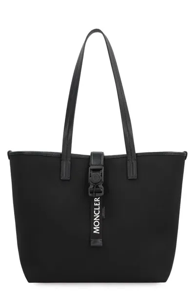 Moncler Trick Nylon Tote In Black