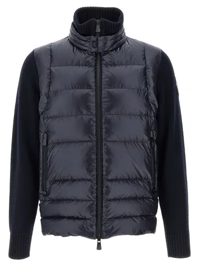 Moncler Tricot Cardigan In Blue