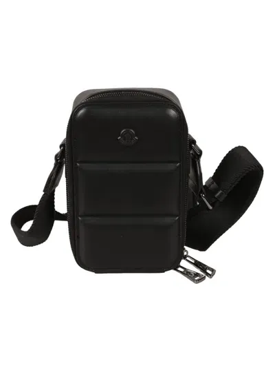 Moncler Vertical Crossbody Shoulder Bag In Black