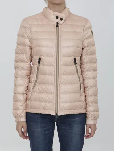 Moncler Walibi Short Down Jacket In Pink