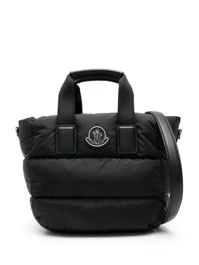 Moncler Mini Caradoc Tote Bag In 999 - Black