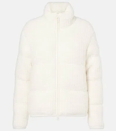 Moncler Wool And Alpaca-blend Down Jacket In White