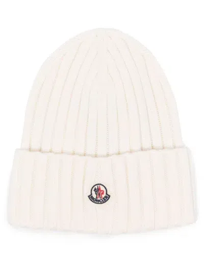 Moncler Wool Beanie In White