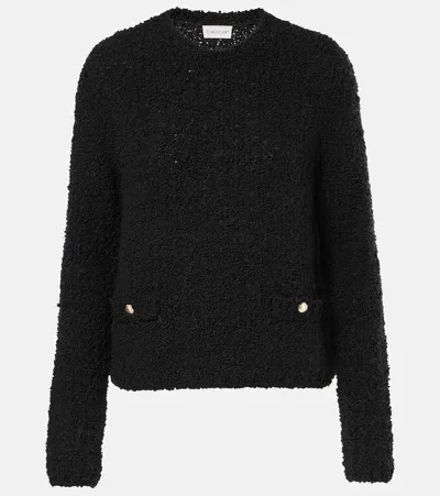 Moncler Wool-blend Sweater In Black