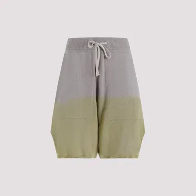 Moncler X Rick Owens Loose Fit Cashmere Shorts In Grey