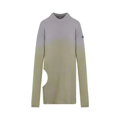 Moncler X Rick Owens Subhuman Cut Out Cashmere Sweater In Grey