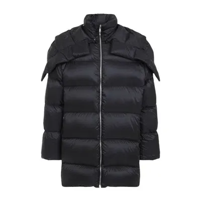 Moncler X Rick Owens Padded Zipped Jacket In Black