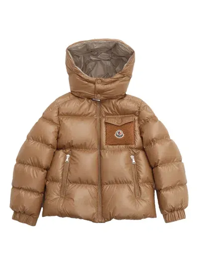 Moncler Kids' Boy's Yule Puffer Jacket In Beige