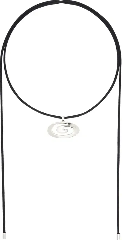 Mondo Mondo Black Infinity Pendant Necklace In Blue