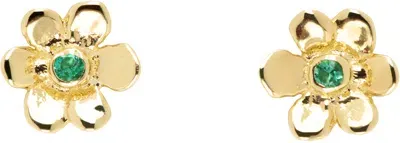 Mondo Mondo Gold Mini Daisy Stud Earrings In 14k Yellow Gold