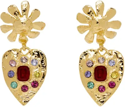 Mondo Mondo Gold Tropicana Earrings In 18k Gold Plated