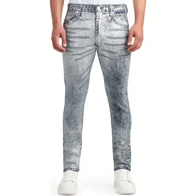 Monfrere Monfrère Gretson Coated Slim Fit Jeans In Silver Haze