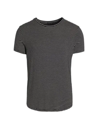 Monfrere Men's Dann Striped Crewneck T-shirt In Noir Stripe