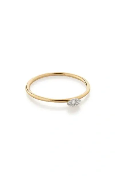 Monica Vinader 14k Gold Marquise Diamond Stacking Ring