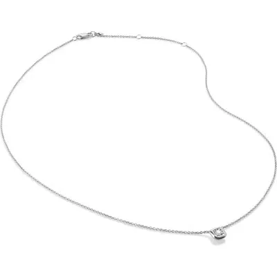 Monica Vinader Asscher Lab Created Diamond Pendant Necklace In Silver