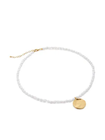 Monica Vinader Capri Keshi Pearl Necklace In White