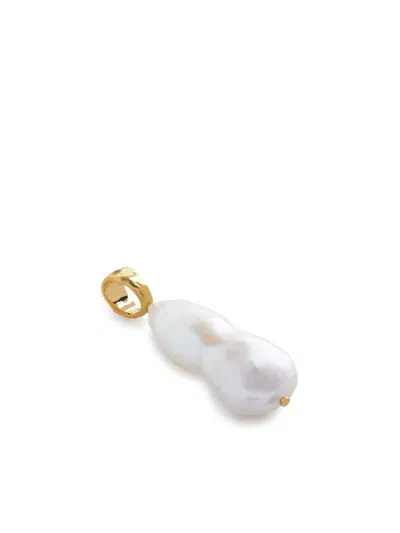 Monica Vinader Capri Teardrop Pendant Necklace In White