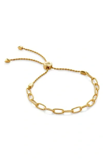 Monica Vinader Chain Link Friendship Slider Bracelet In Yellow Gold