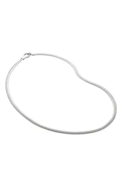 Monica Vinader Doina Snake Chain Necklace In Sterling Silver