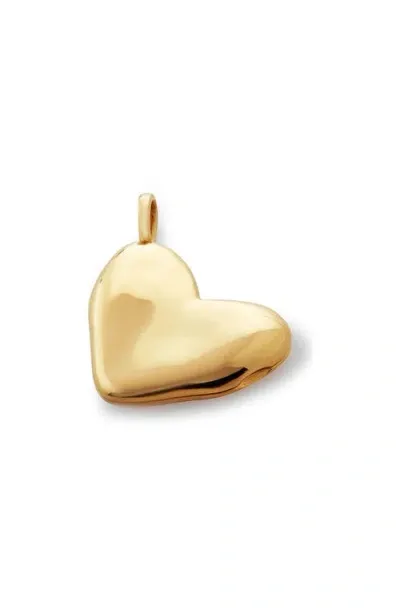 Monica Vinader Heart Locket Necklace In Yellow Gold