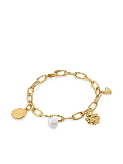 Monica Vinader Lucky Charm Bracelet In Yellow Gold