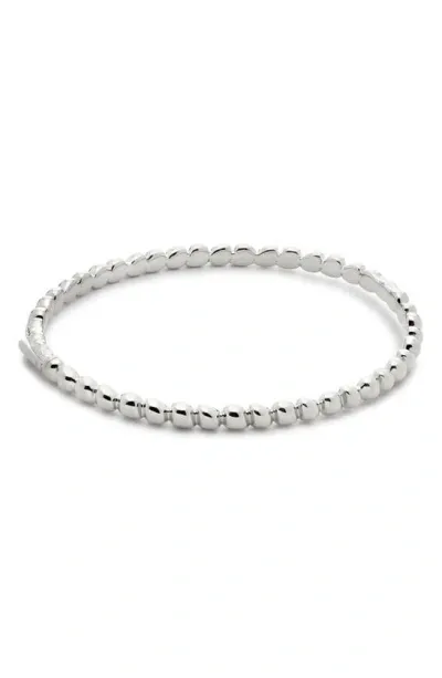 Monica Vinader Nura Teardrop Bangle Bracelet In Silver