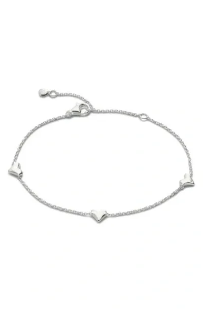 Monica Vinader Heart Station Kettenarmband In Silber