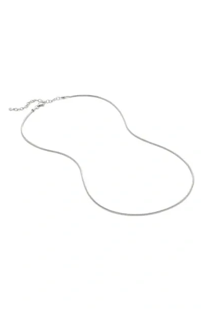 Monica Vinader Thin Snake Chain Necklace In Silver