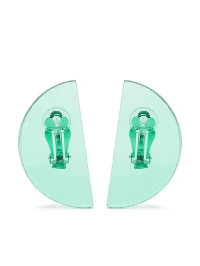 Monies Solus Clip-on Earrings In Green