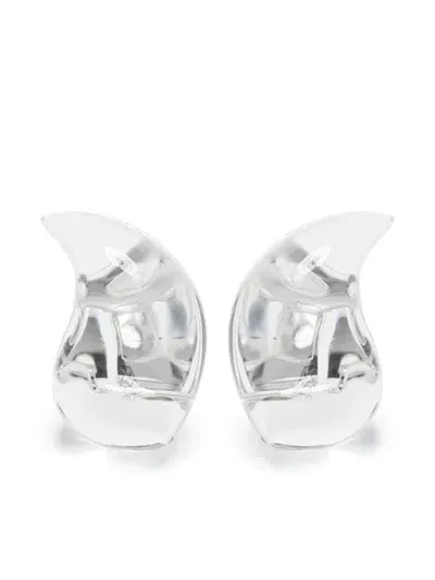 Monies Teardrop-shaped Earrings In White