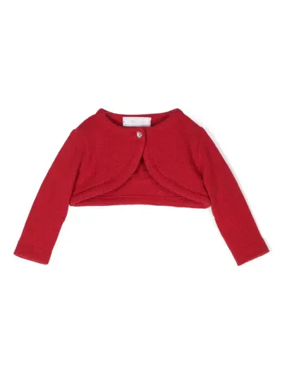 Monnalisa Babies' Cropped Cardigan In Red