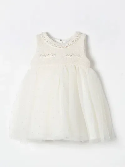 Monnalisa Babies' Dress  Kids Color Yellow Cream