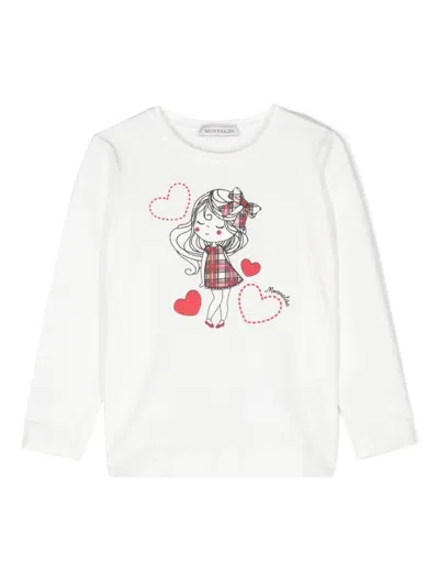 Monnalisa Kids' St. Bimba T-shirt In White