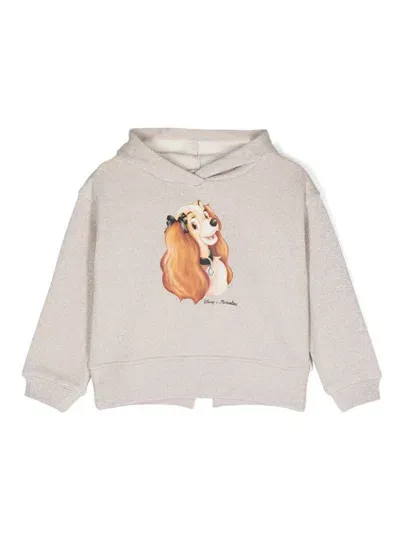 Monnalisa Kids' X Disney Lady And The Tramp Hoodie In Neutrals