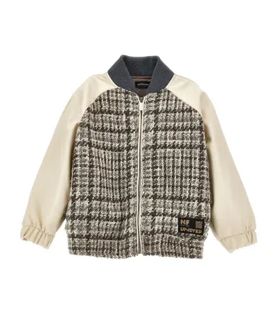 Monnalisa Kids' Tweed Bomber Jacket In Multi