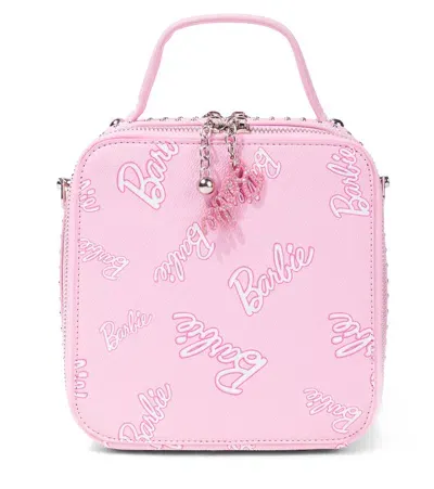 Monnalisa Kids' X Barbie® Faux Leather Backpack In Rosa Fairytale