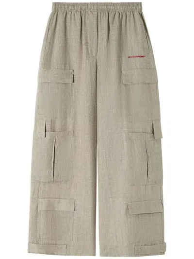 Monochrome Trava Raw Trousers In Nude