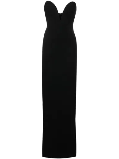 Monot Sweetheart-neck Gown In Black