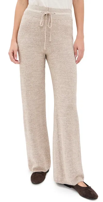 Monrow Organic Cotton Cashmere Relaxed Pants Walnut