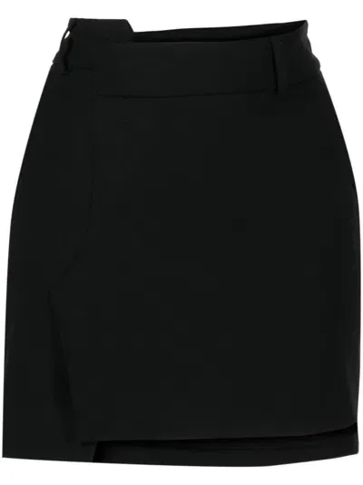 Monse Asymmetric Mini Skirt In Black