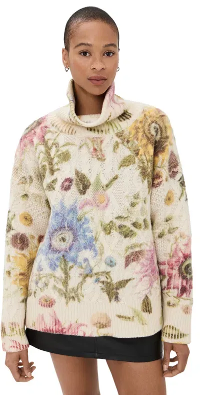 Monse Chunky Floral Sweater Multi