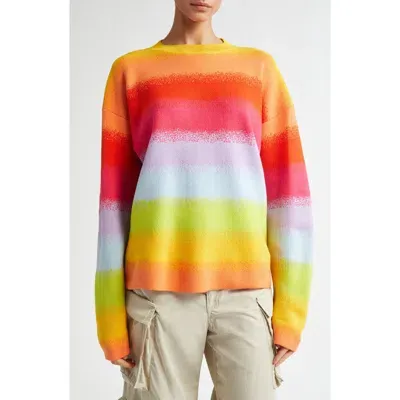 Monse Blurry Stripe Sweater In Multi