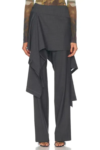 Monse Tailored Skirt Trouser In Charcoal