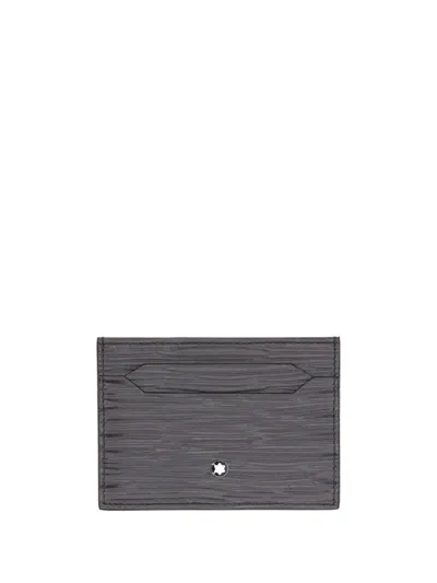 Montblanc 4810 Logo Patch Card Holder In Grey